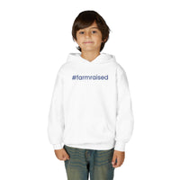 Youth Hoodie - "#farmraised" Minimal Farm Kid Pullover