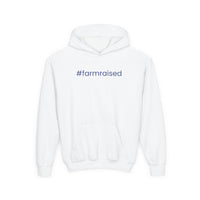 Youth Hoodie - "#farmraised" Minimal Farm Kid Pullover