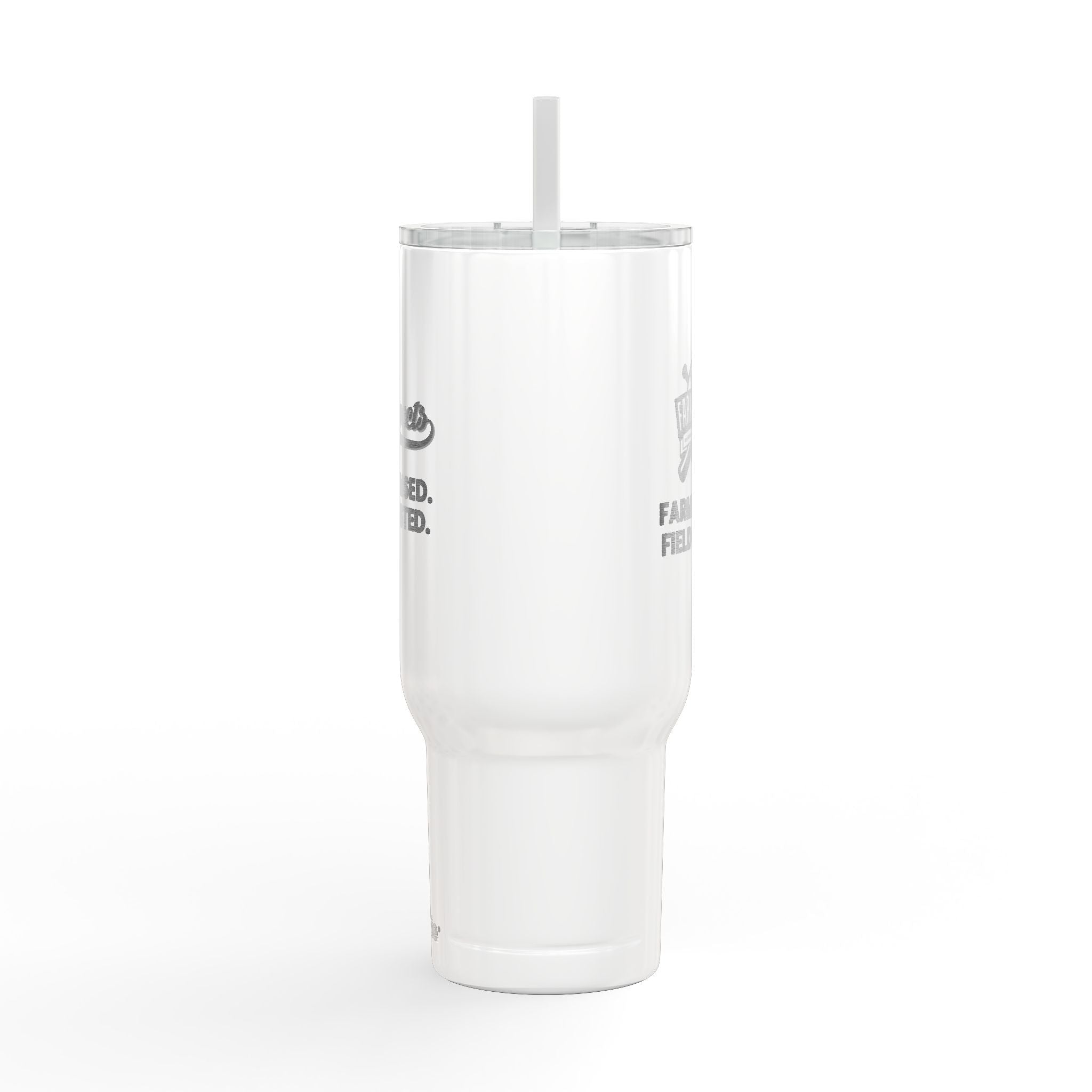 40oz Engraved Insulated Tumbler with Handle — "Blessed, Farm Raised, Field Tested"
