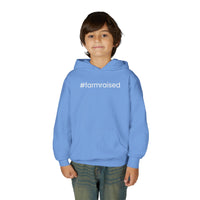 Youth Hoodie - "#farmraised" Minimal Farm Kid Pullover