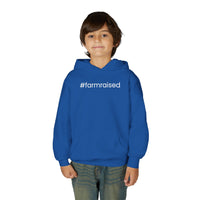 Youth Hoodie - "#farmraised" Minimal Farm Kid Pullover